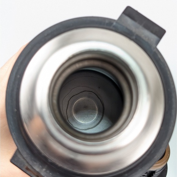 Vintage Thermos 1 Liter Black Stainless Steel Insulated Bottle Stopper #650 - Picture 8 of 9